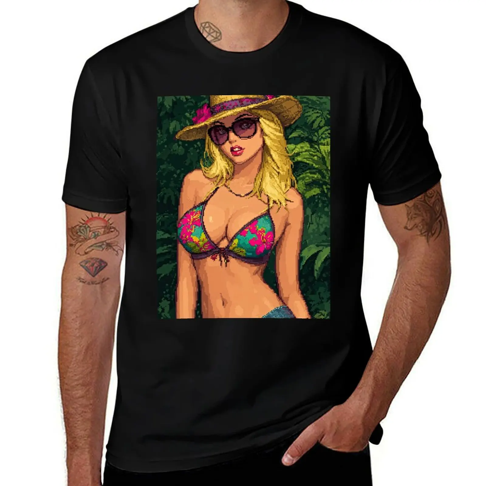 8Bit Sunshine Girl Wears Bikini on Digital Shore T-Shirt plus size clothes Funny t-shirts anime stuff mens t shirt 
8Bit Sunshine Girl Wears Bikini on Digital Shore T-Shirt plus size clothes Funny t-shirts anime stuff mens t shirt
