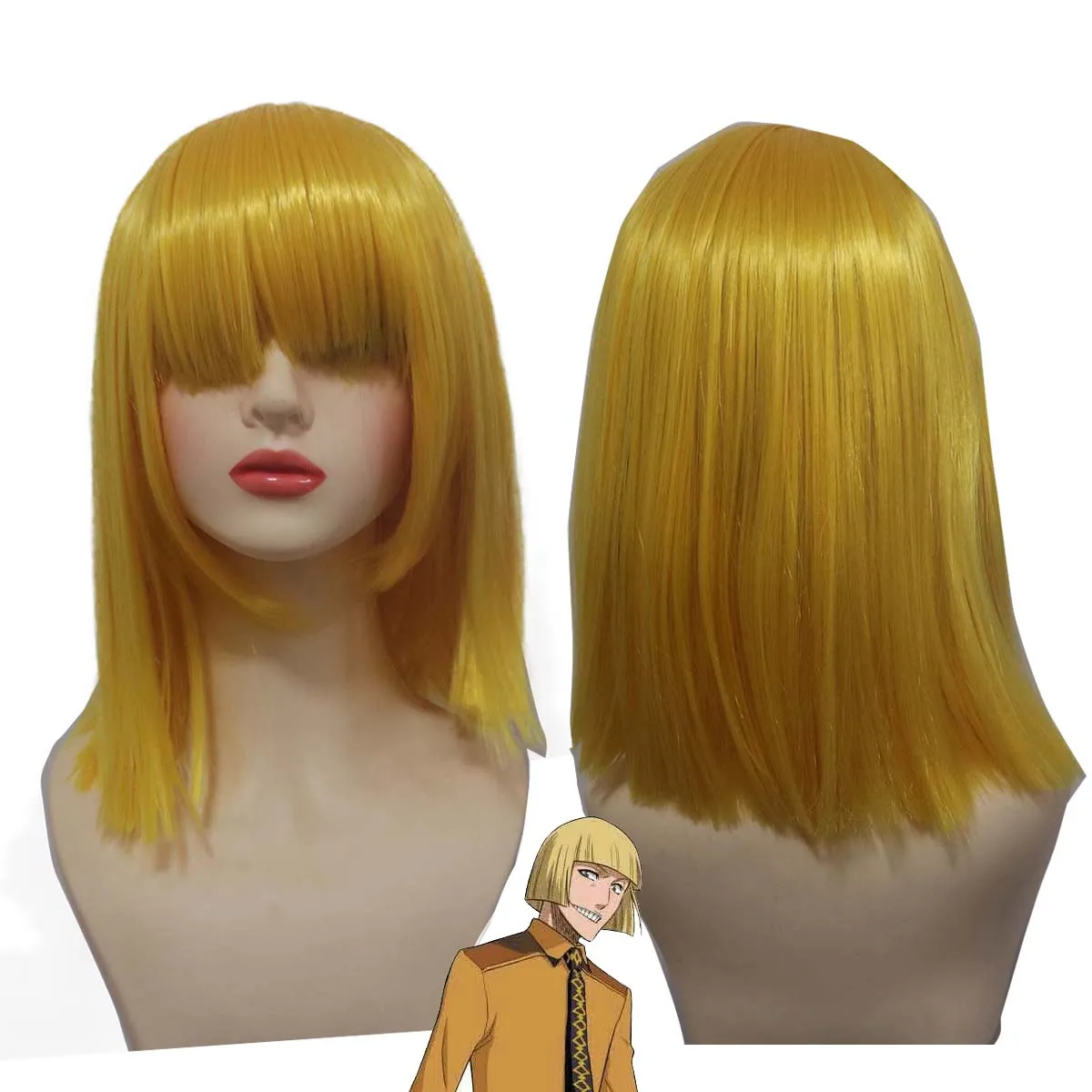 BLEACH Shinji Hirako Cosplay Blonde Bob Heat Resistant Synthetic Hair Wig
BLEACH Shinji Hirako Cosplay Blonde Bob Heat Resistant Synthetic Hair Wig