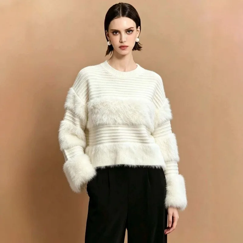 Pullover Sweater Women Fashion Autumn and Winter New Model Temperament Loose Europe and America Keep Warm Knitted Top
Pullover Sweater Women Fashion Autumn and Winter New Model Temperament Loose Europe and America Keep Warm Knitted Top