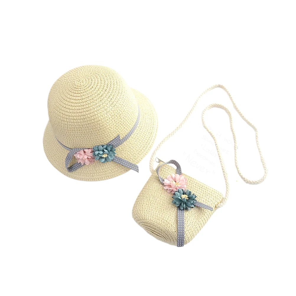 Straw Hat with Large Brim and Matching Bag Set for Stylish and Celebrations 
Straw Hat with Large Brim and Matching Bag Set for Stylish and Celebrations