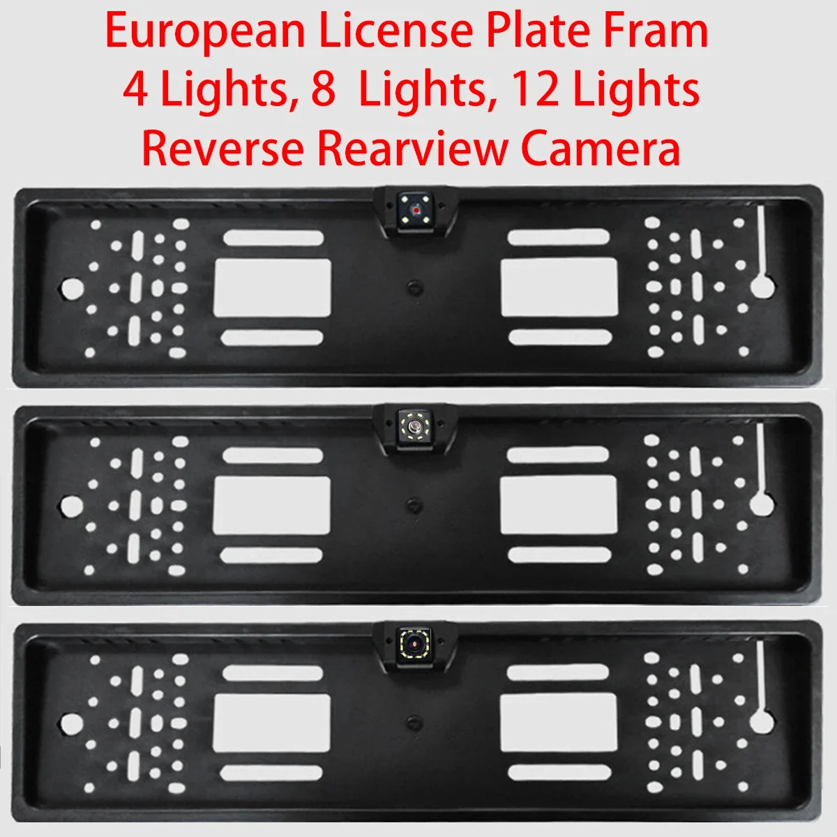 12V Car Rearview Camera 4/8/12LED Parking Sensor CCD High-Definition Image For With European License Plate Frame Rearview Camera
12V Car Rearview Camera 4/8/12LED Parking Sensor CCD High-Definition Image For With European License Plate Frame Rearview Camera