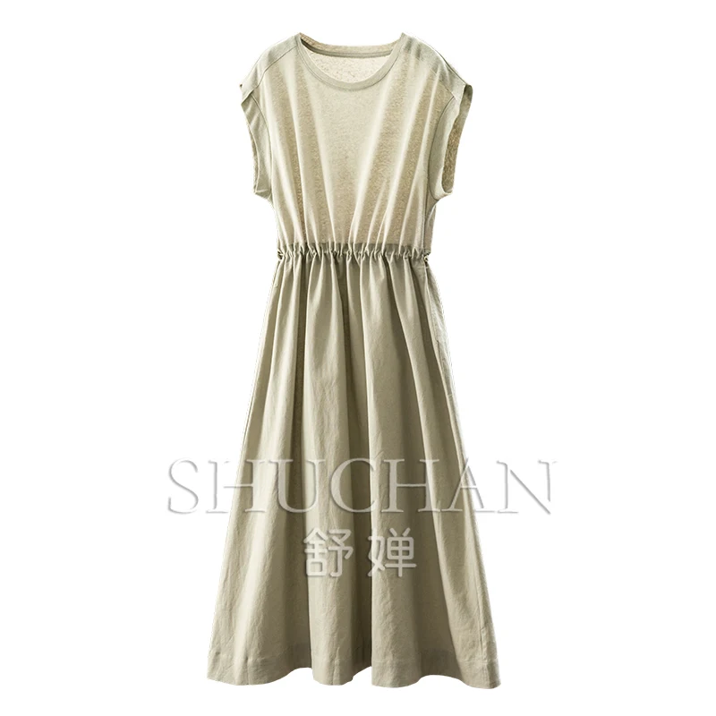 Designer Linen + Cotton Splicing Fanny Pack Sleeve Dress Women 2Y52 Maxi Dresses for Women Summer Dress Women
Designer Linen + Cotton Splicing Fanny Pack Sleeve Dress Women 2Y52 Maxi Dresses for Women Summer Dress Women