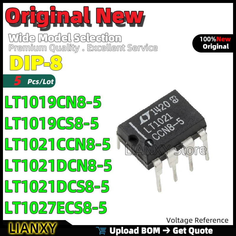 5pcs DIP-8 LT1019CN8-5 LT1019CS8-5 LT1021CCN8-5 LT1021DCN8-5 LT1021DCS8-5 LT1027ECS8-5 Voltage Reference New Original
5pcs DIP-8 LT1019CN8-5 LT1019CS8-5 LT1021CCN8-5 LT1021DCN8-5 LT1021DCS8-5 LT1027ECS8-5 Voltage Reference New Original