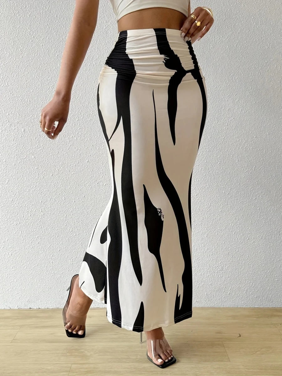 Women's Summer Bodycon Long Skirt Casual High Waist Zebra Print Slim Fit Skirt Elegant Fishtail Skirt
Women's Summer Bodycon Long Skirt Casual High Waist Zebra Print Slim Fit Skirt Elegant Fishtail Skirt