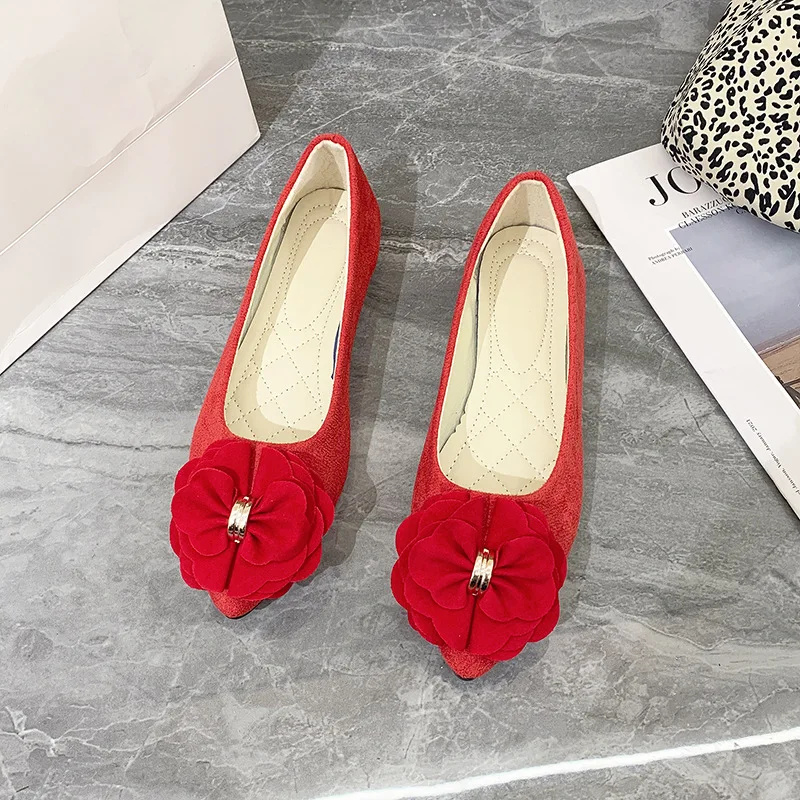 Women's Flat Shoes with Flower Buckle Low Heel Large Size Pointed Toe, Casual Spring & Summer Shoes for Women
Women's Flat Shoes with Flower Buckle Low Heel Large Size Pointed Toe, Casual Spring & Summer Shoes for Women