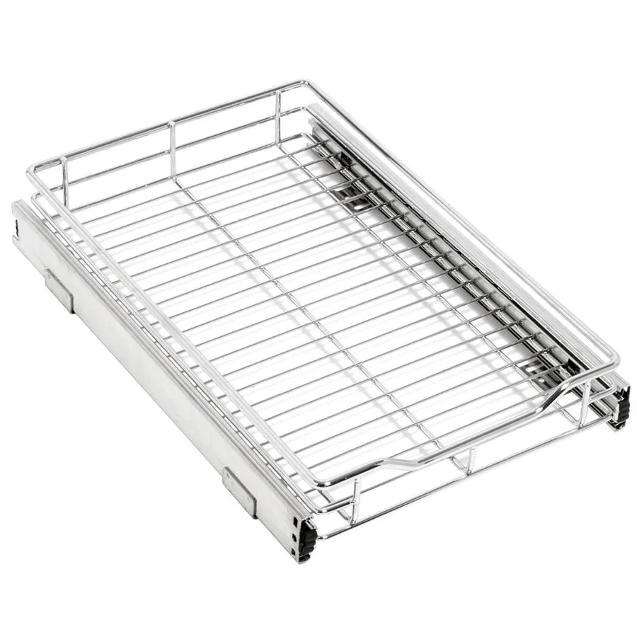Pull Out Cabinet Shelf Organizer - Small - Holds 100 lbs. - 12 in. x 18-35 - Chrome
Pull Out Cabinet Shelf Organizer - Small - Holds 100 lbs. - 12 in. x 18-35 - Chrome
