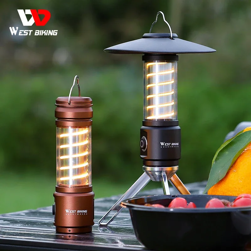 Лампа для кемпинга WEST BIKING, перезаряжаемая многофункциональная вешалка для палатки, уличная настольная лампа, светодиодный фонарик, товары для кемпинга
Лампа для кемпинга WEST BIKING, перезаряжаемая многофункциональная вешалка для палатки, уличная настольная лампа, светодиодный фонарик, товары для кемпинга
