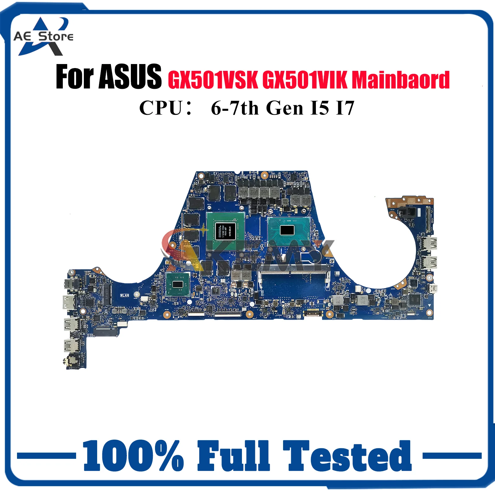 GX501VIK Материнская плата для ноутбука ASUS ROG Zephyrus GX501V GX501VIK GX501VSK Материнская плата для ноутбука с процессором I5 I7 100% тестирование OK stk
GX501VIK Материнская плата для ноутбука ASUS ROG Zephyrus GX501V GX501VIK GX501VSK Материнская плата для ноутбука с процессором I5 I7 100% тестирование OK stk