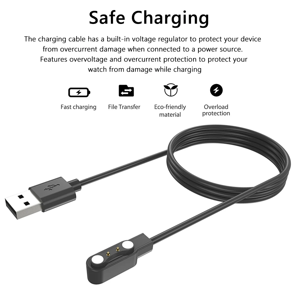 Magnetic USB Replacement Charger Cord Smart Watch Charger Stable Charging 2 Pin Charging Cord for Zeblaze Vibe 7 Pro Accessories
Magnetic USB Replacement Charger Cord Smart Watch Charger Stable Charging 2 Pin Charging Cord for Zeblaze Vibe 7 Pro Accessories