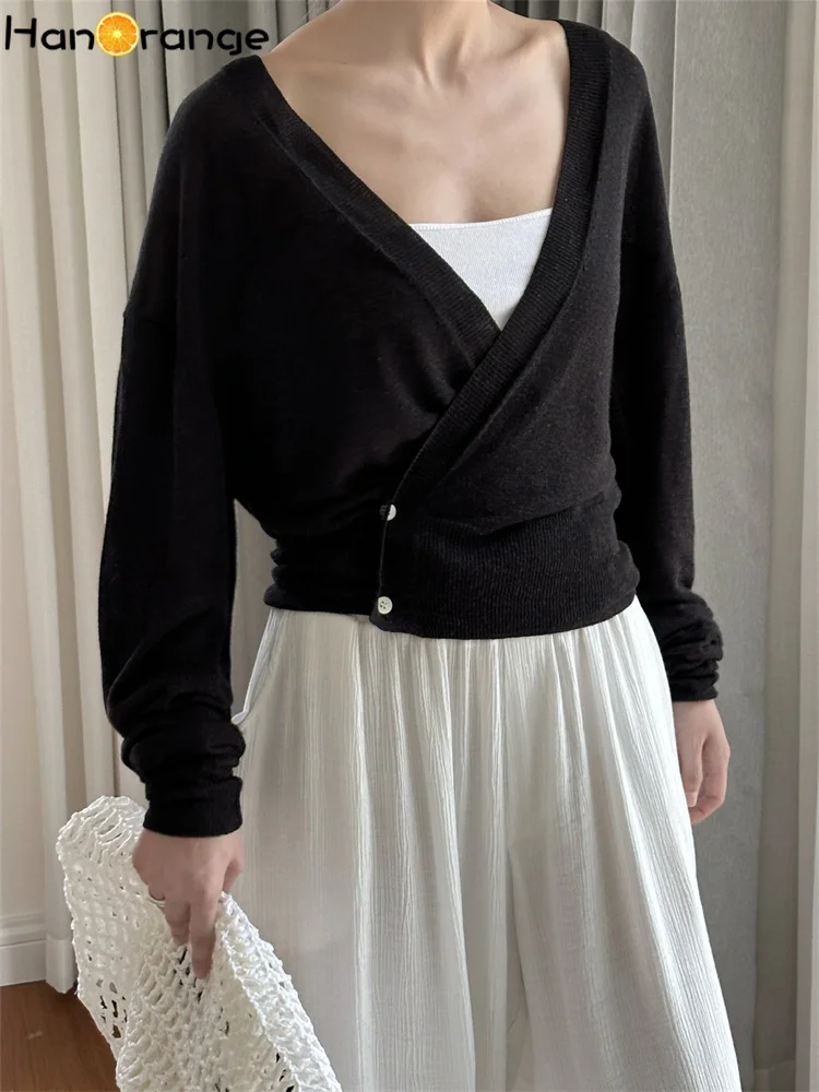 HanOrange 2025 Summer Lazy Linen Knitted Cardigan Women Slanted Button Lightweight Breathable Sunscreen Top Black/Beige Apricot
HanOrange 2025 Summer Lazy Linen Knitted Cardigan Women Slanted Button Lightweight Breathable Sunscreen Top Black/Beige Apricot