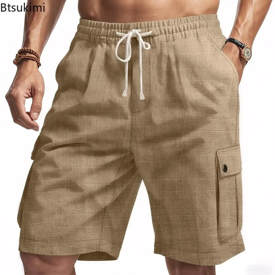2025 Summer New Men's Casual Cargo Shorts Solid Color Breathable Linen Beach Pants Outdoor Loose Tactical Sports Shorts for Men
2025 Summer New Men's Casual Cargo Shorts Solid Color Breathable Linen Beach Pants Outdoor Loose Tactical Sports Shorts for Men