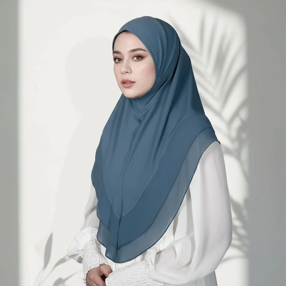 Non-Transparent Double Layer Chiffon Hijab Solid Color Elegant Drape Instant Chin Cover Scarf Pinless Design Feather-Light Feel
Non-Transparent Double Layer Chiffon Hijab Solid Color Elegant Drape Instant Chin Cover Scarf Pinless Design Feather-Light Feel