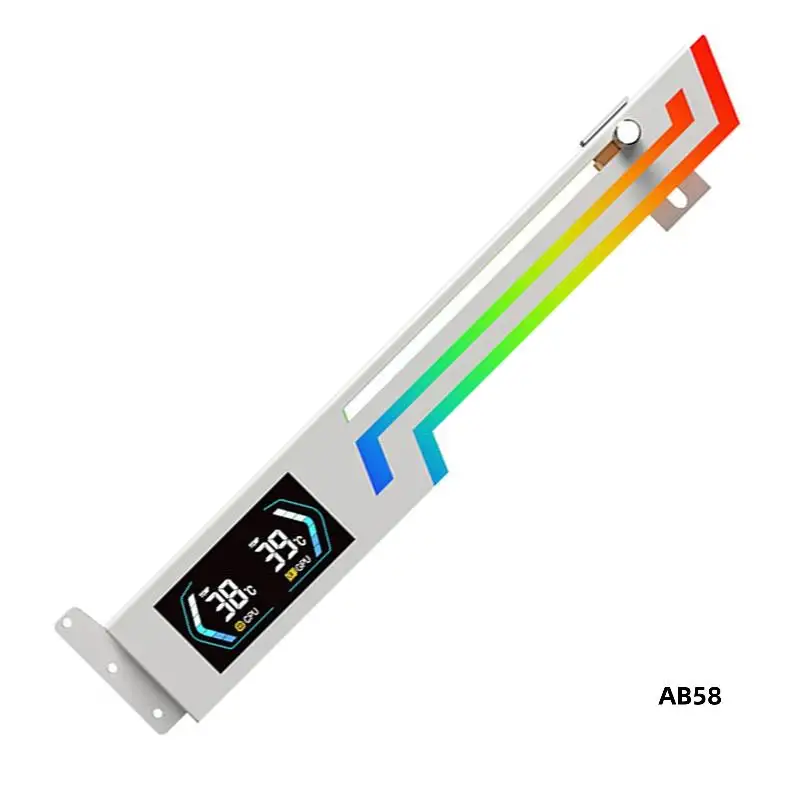 Кронштейн видеокарты для дисплея температуры ARGB 5V 3PIN Кронштейн VGA для компьютерной видеокарты
Кронштейн видеокарты для дисплея температуры ARGB 5V 3PIN Кронштейн VGA для компьютерной видеокарты