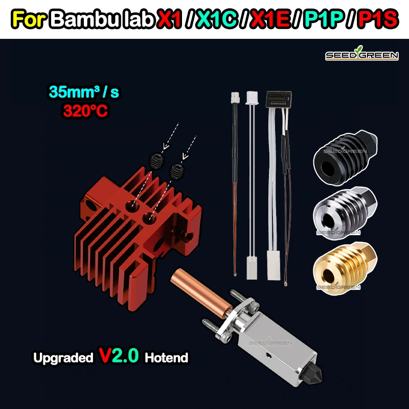 Для Bambu Lab Hotend Upgrade TZ 2.0 Версия Bi Metal Fit Bamboo X1 X1C X1E P1P P1S hotend Термистор Латунь Медь Жесткие сопла
Для Bambu Lab Hotend Upgrade TZ 2.0 Версия Bi Metal Fit Bamboo X1 X1C X1E P1P P1S hotend Термистор Латунь Медь Жесткие сопла