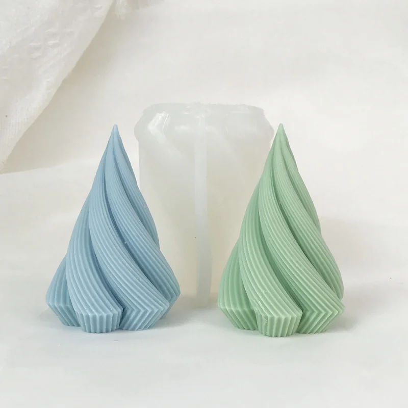 Geometric Rotating Stripe Cone Candle Mold Artistic Aromatherapy Home Decor Plaster Mold
Geometric Rotating Stripe Cone Candle Mold Artistic Aromatherapy Home Decor Plaster Mold