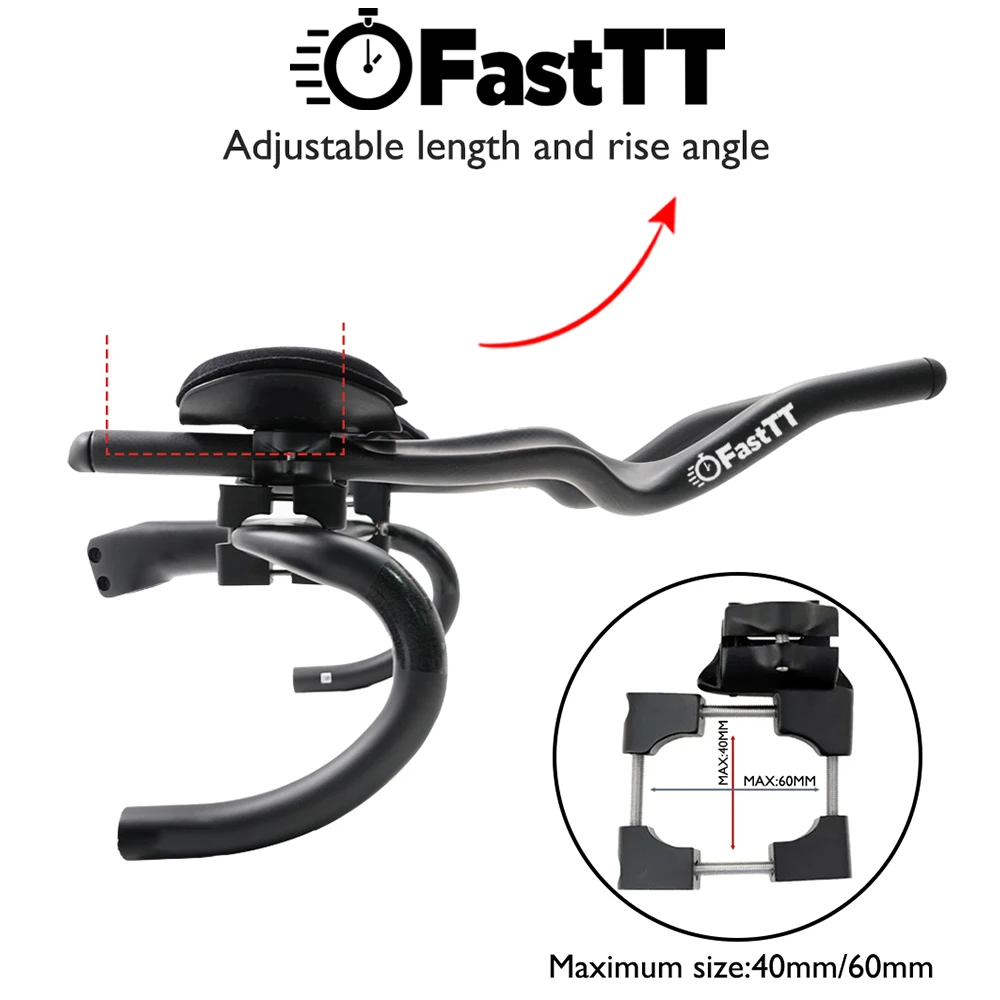 FastTT Carbon Fiber Bicycle Stand, TT Handlebar Bicycle Handle Extender, Triathlon Time Trial, 3K Matte, Bicycle Accessories 
FastTT Carbon Fiber Bicycle Stand, TT Handlebar Bicycle Handle Extender, Triathlon Time Trial, 3K Matte, Bicycle Accessories