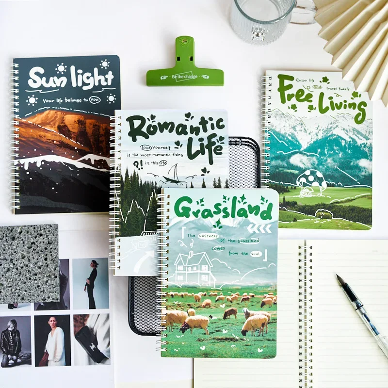 60 Sheet A5 Ins Coil Notebook for Kids Natrual View Forest Mountains Scrapbook Journal Horizontal Line Diary Student Supplies
60 Sheet A5 Ins Coil Notebook for Kids Natrual View Forest Mountains Scrapbook Journal Horizontal Line Diary Student Supplies
