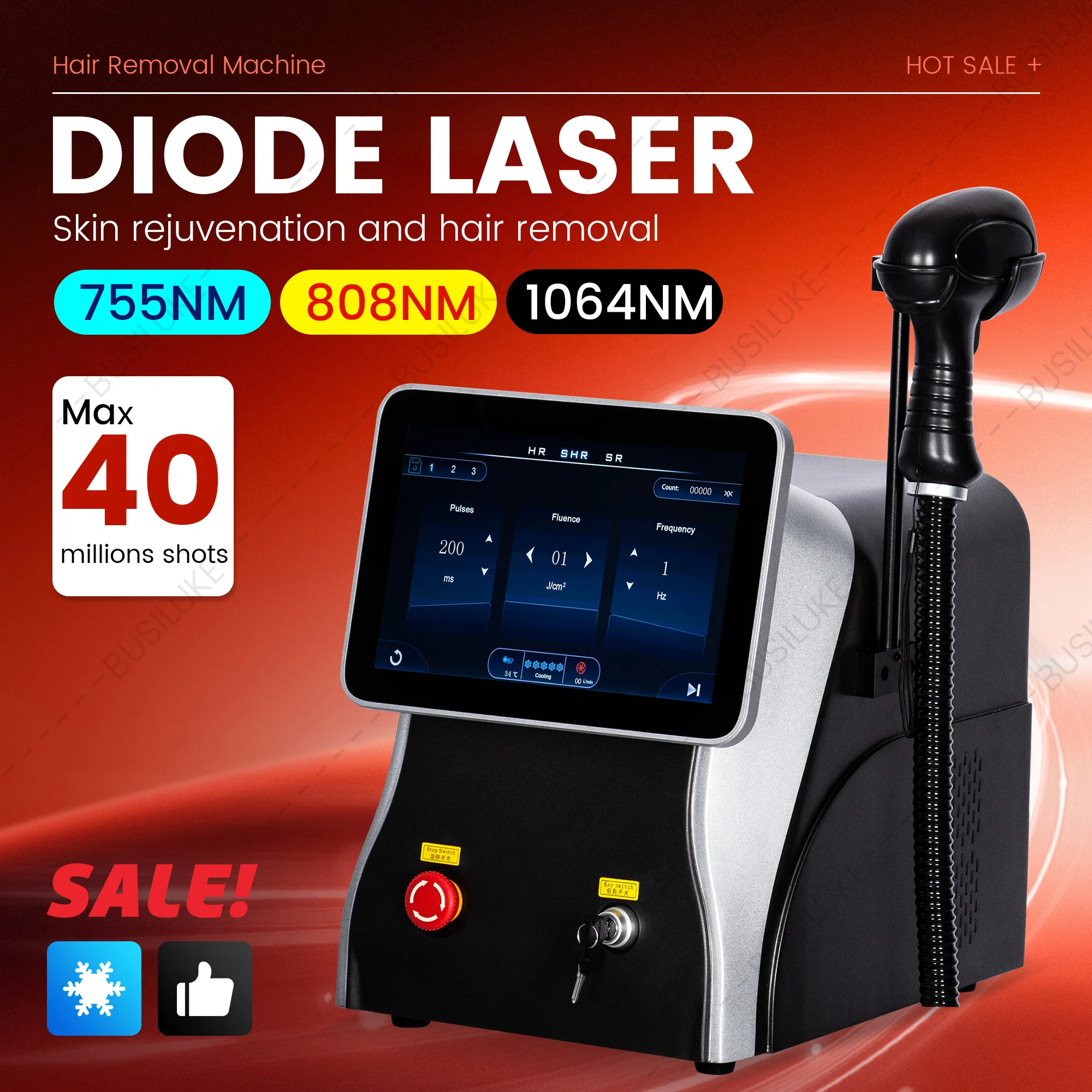 10 бар, 4000 Вт, лазерный диод, 808 нм, депилятор, александритовая точка замерзания, безболезненный 755 нм, 808 нм, 1064 нм, отбеливающий омолаживающий салон
10 бар, 4000 Вт, лазерный диод, 808 нм, депилятор, александритовая точка замерзания, безболезненный 755 нм, 808 нм, 1064 нм, отбеливающий омолаживающий салон