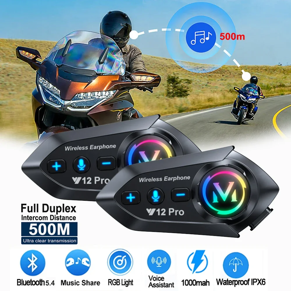For 2 Riders Motorcycle Helmet Intercom Headset 500M Intercomunicador Wireless Waterproof BT5.4 Handsfree Call & Music Sharing
For 2 Riders Motorcycle Helmet Intercom Headset 500M Intercomunicador Wireless Waterproof BT5.4 Handsfree Call & Music Sharing