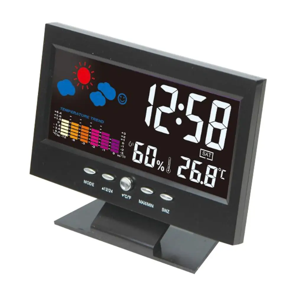 Digital Alarm Clock LED Display Home Weather Calendar Black Travel Large Screen Accurate Time Temperature World
Digital Alarm Clock LED Display Home Weather Calendar Black Travel Large Screen Accurate Time Temperature World