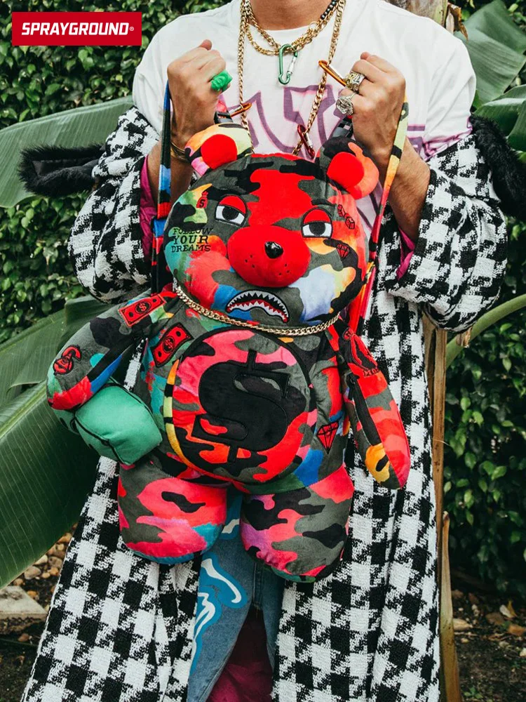 Street Sle Bear Doll Embroidery Bapa Sprayund Men's Faionable Split Double oulder Bag Casual Animal ape Polyes...
Street Sle Bear Doll Embroidery Bapa Sprayund Men's Faionable Split Double oulder Bag Casual Animal ape Polyes...