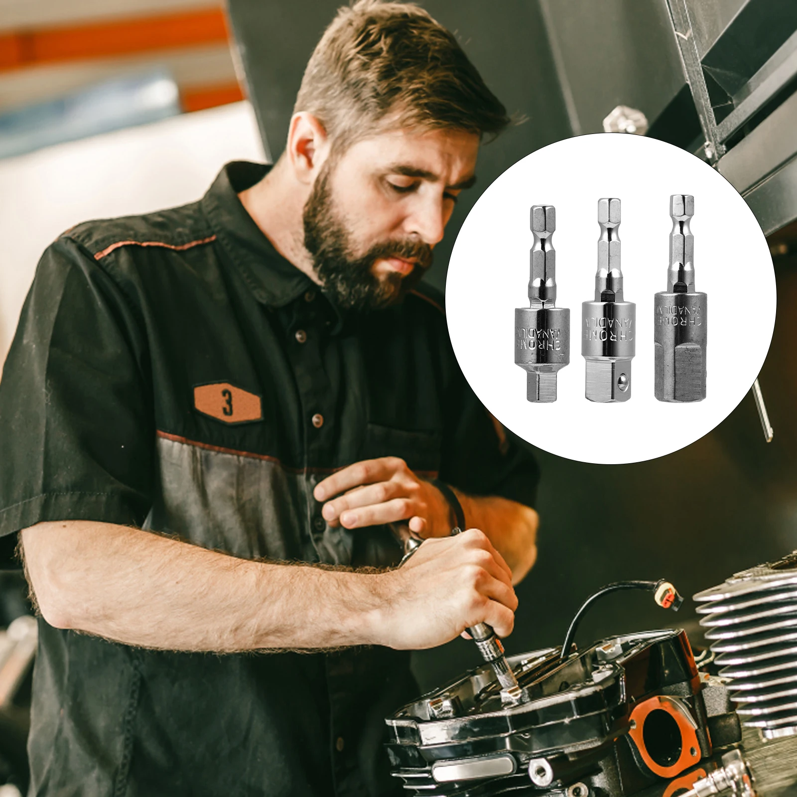 3Pcs Electric Wrench Adapter Professional Rotatable Impact Driver Socket Adapter Set for Automotive DIY Home Repair Power Tools
3Pcs Electric Wrench Adapter Professional Rotatable Impact Driver Socket Adapter Set for Automotive DIY Home Repair Power Tools