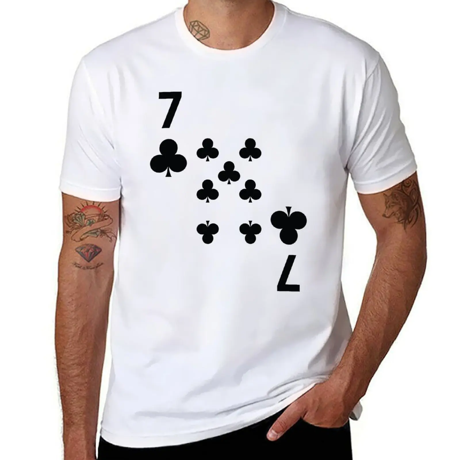 Seven of Clubs poker playing card costume 7 T-Shirt man t shirt luxury t shirt custom print T-Shirt 
Seven of Clubs poker playing card costume 7 T-Shirt man t shirt luxury t shirt custom print T-Shirt