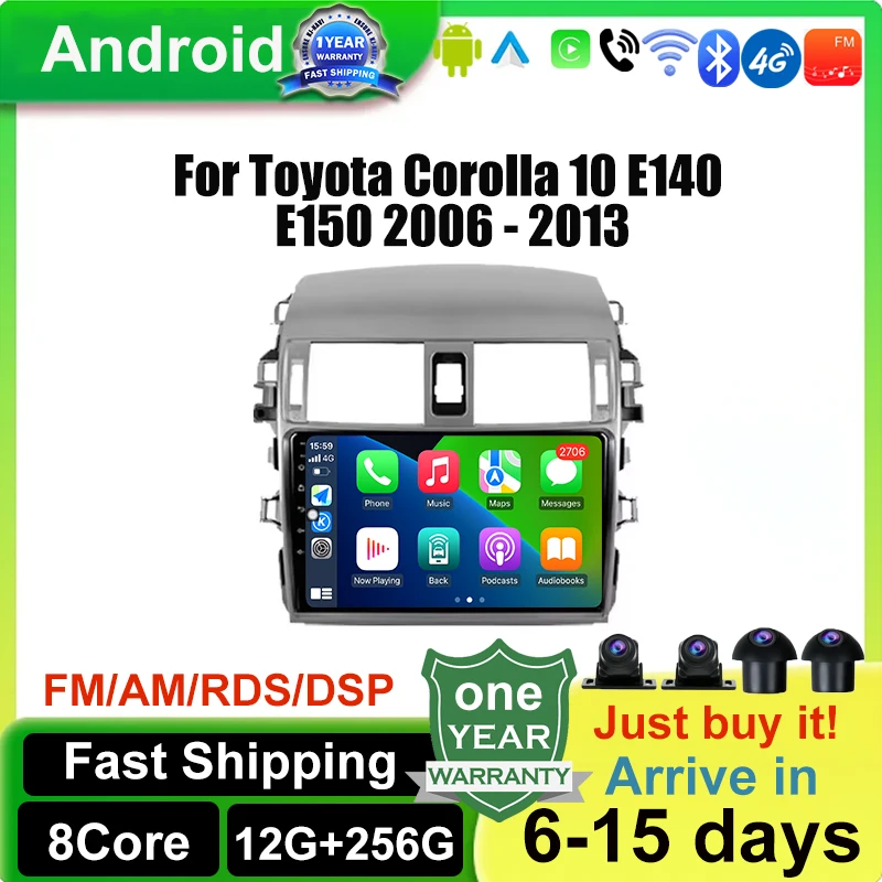 Для Toyota Corolla 10 E140 E150 2006-2013 WIFI DSP Carplay Android 14 Автомобильный радиоприемник Мультимедийный стереоплеер WiFi GPS-навигация
Для Toyota Corolla 10 E140 E150 2006-2013 WIFI DSP Carplay Android 14 Автомобильный радиоприемник Мультимедийный стереоплеер WiFi GPS-навигация