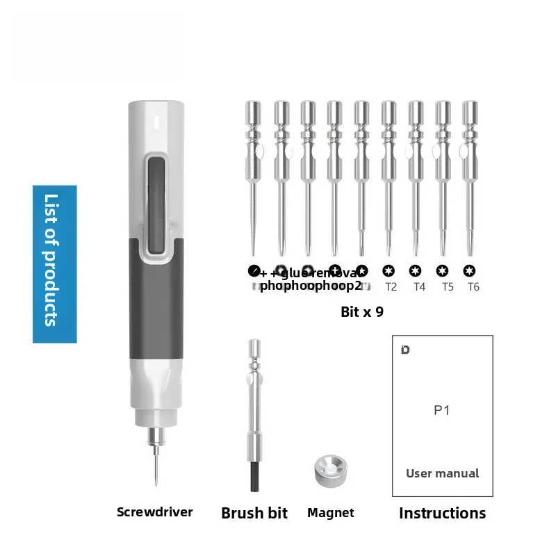 Electric screwdriver rechargeable brushless electric batch notebook phablet disassembly precision electronic maintenance
Electric screwdriver rechargeable brushless electric batch notebook phablet disassembly precision electronic maintenance