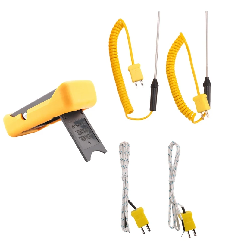 Digital K-Type Thermocouple Thermometer (-50-1300°C) with Dual Channels 4 Probes Handheld High Temperature
Digital K-Type Thermocouple Thermometer (-50-1300°C) with Dual Channels 4 Probes Handheld High Temperature