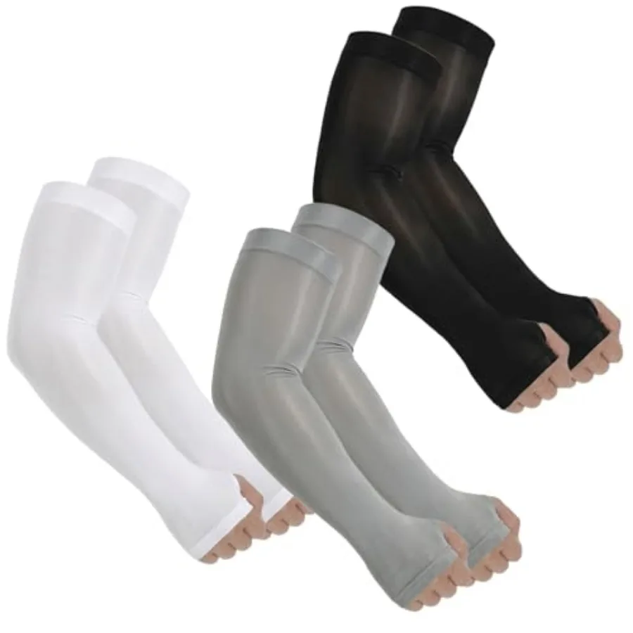 3 Pairs Arm Sleeves with Thumb Hole, UV Sun Protection Arm Sleeves, Cooling Compression Arm-Sleeve for Men and Women, Sport Sle
3 Pairs Arm Sleeves with Thumb Hole, UV Sun Protection Arm Sleeves, Cooling Compression Arm-Sleeve for Men and Women, Sport Sle