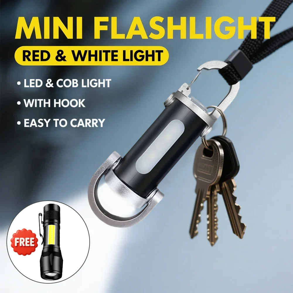 Mini LED COB Keychain Flashlight USB Rechargeable Pocket Hanging Emergency Work Lamp Emergency Warning Light for Camping Walking
Mini LED COB Keychain Flashlight USB Rechargeable Pocket Hanging Emergency Work Lamp Emergency Warning Light for Camping Walking