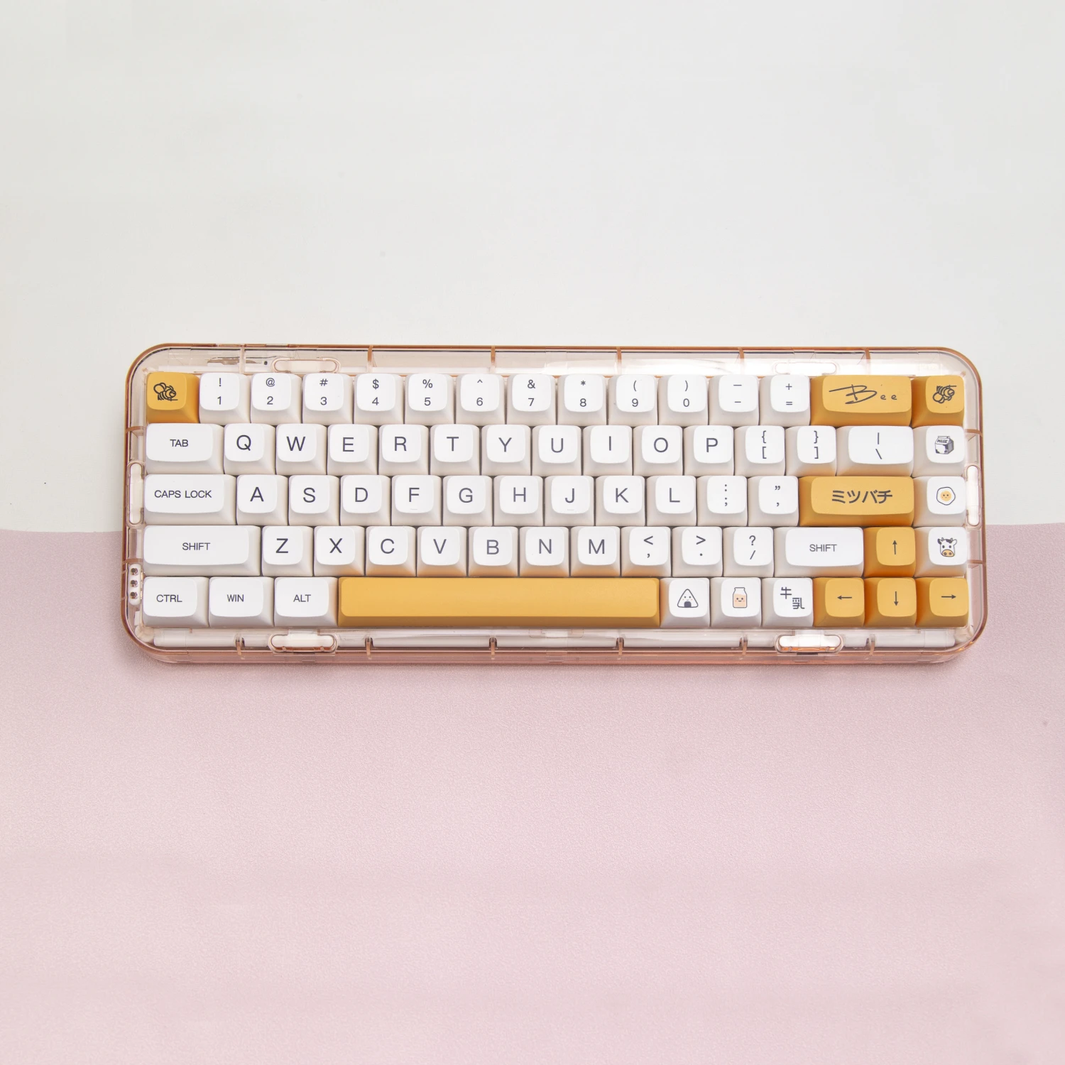 140 Keys XDA Milk Bee Theme Keycaps PBT Keycap Dye Sublimation For MX Switches Mechanical Keyboard XDA keycap CMMK IK75 GH60
140 Keys XDA Milk Bee Theme Keycaps PBT Keycap Dye Sublimation For MX Switches Mechanical Keyboard XDA keycap CMMK IK75 GH60