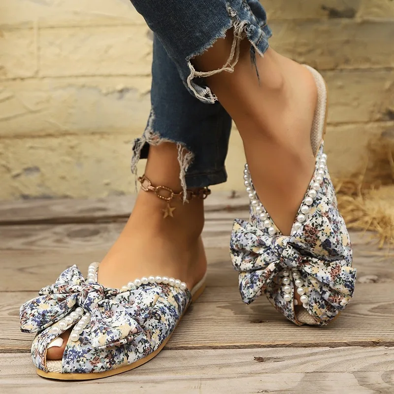 2025 Summer Closed Toe Women's Slippers Fashion Outdoor Butterfly-knot Casual String Bead Plus Size Best Seller Flat Slippers
2025 Summer Closed Toe Women's Slippers Fashion Outdoor Butterfly-knot Casual String Bead Plus Size Best Seller Flat Slippers