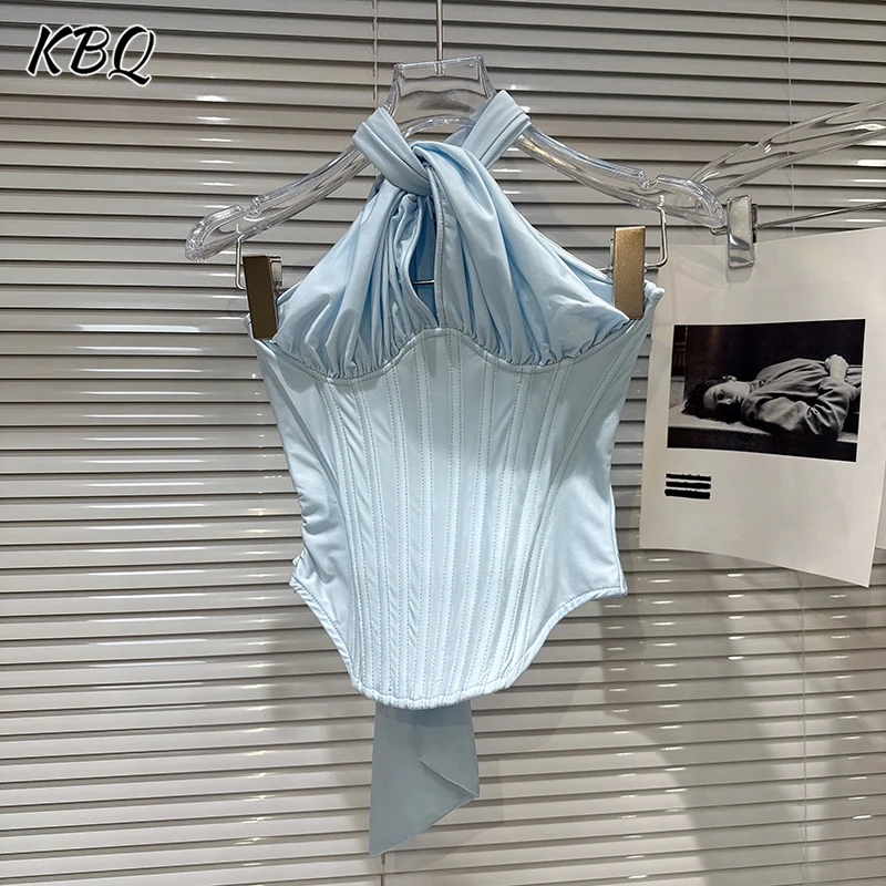 KBQ Slimming Sexy Folds Solid Vests For Women Square Collar Sleeveless Backless Spliced Lace Up Cute Vest Female Fashion Style
KBQ Slimming Sexy Folds Solid Vests For Women Square Collar Sleeveless Backless Spliced Lace Up Cute Vest Female Fashion Style