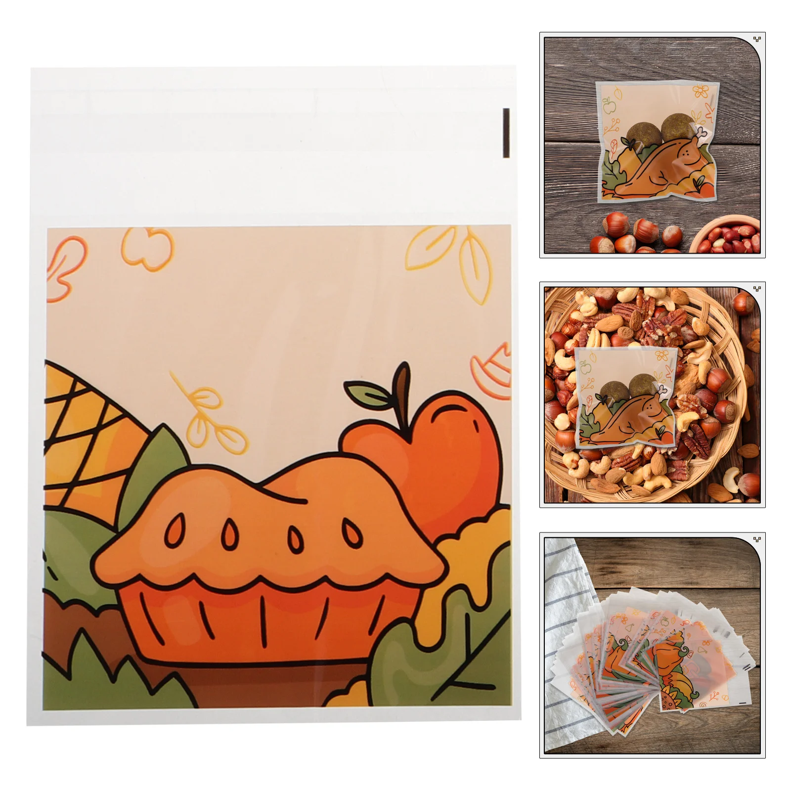 100 Pcs Baking Self-stick Cakes Halloween Candy Bags Adhesive Festival Treat Thanksgiving Cookie Disposable
100 Pcs Baking Self-stick Cakes Halloween Candy Bags Adhesive Festival Treat Thanksgiving Cookie Disposable