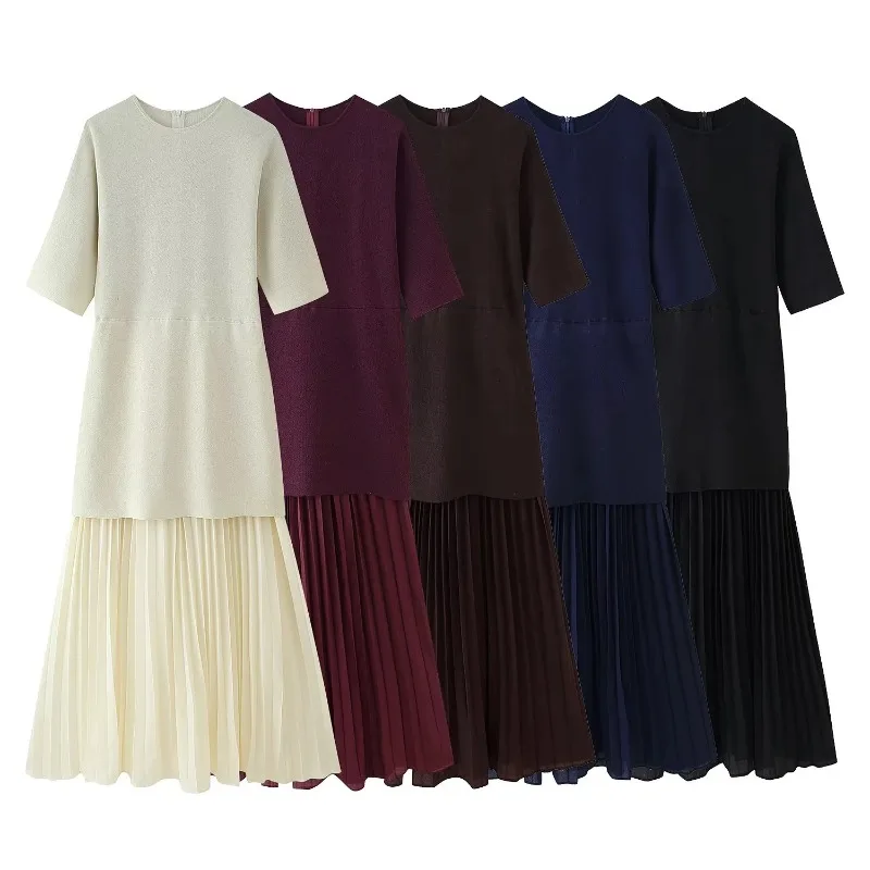 Women's Spring Autumn Dress Chiffon Splicing Short Sleeve Loose Pure Color Atmosphere Individuality Niche Retro New Brand Trends
Women's Spring Autumn Dress Chiffon Splicing Short Sleeve Loose Pure Color Atmosphere Individuality Niche Retro New Brand Trends