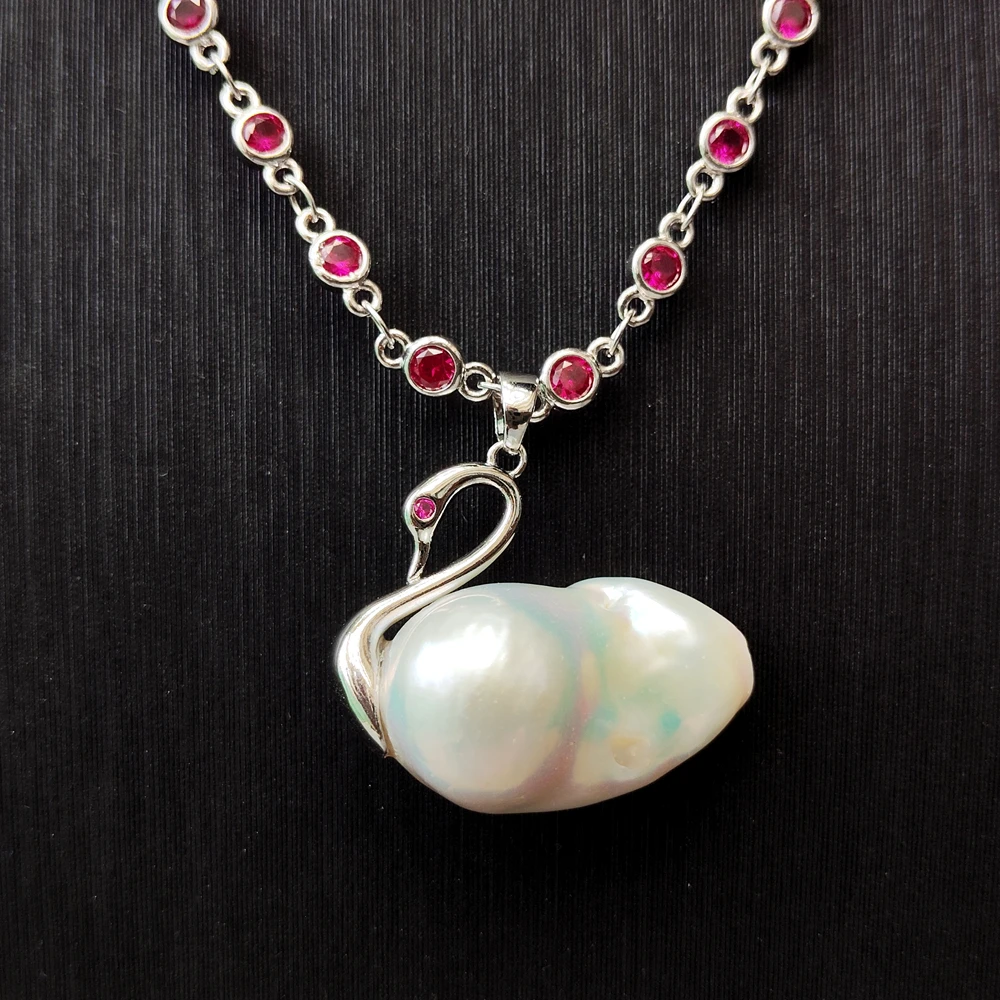 Y·YING Cultured White Baroque Pearl Swan Pendant Chokers Rosary Chain Minimalist Necklaces Jewelry Gifts
Y·YING Cultured White Baroque Pearl Swan Pendant Chokers Rosary Chain Minimalist Necklaces Jewelry Gifts