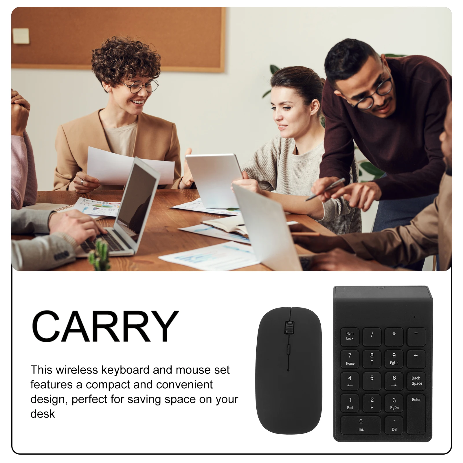 Wireless Digital Keyboard Mouse Set Black Compact Portable Laptop Accessories Numeric Pad for Travel Office Use
Wireless Digital Keyboard Mouse Set Black Compact Portable Laptop Accessories Numeric Pad for Travel Office Use