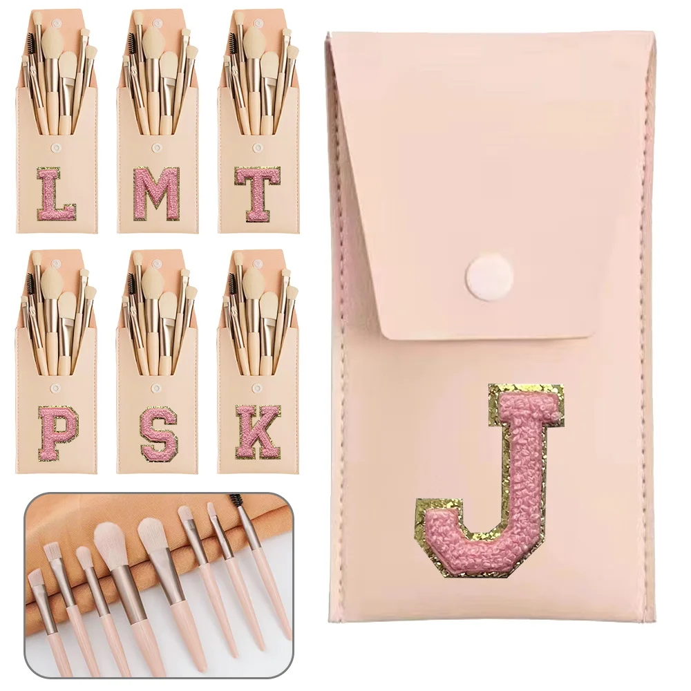 8Pcs Portable PU Makeup Brush Kit Cosmetic Set Beauty Tool Bag Travel Organizer Pack Initiial Chenille Embroidery Letter Pattern
8Pcs Portable PU Makeup Brush Kit Cosmetic Set Beauty Tool Bag Travel Organizer Pack Initiial Chenille Embroidery Letter Pattern