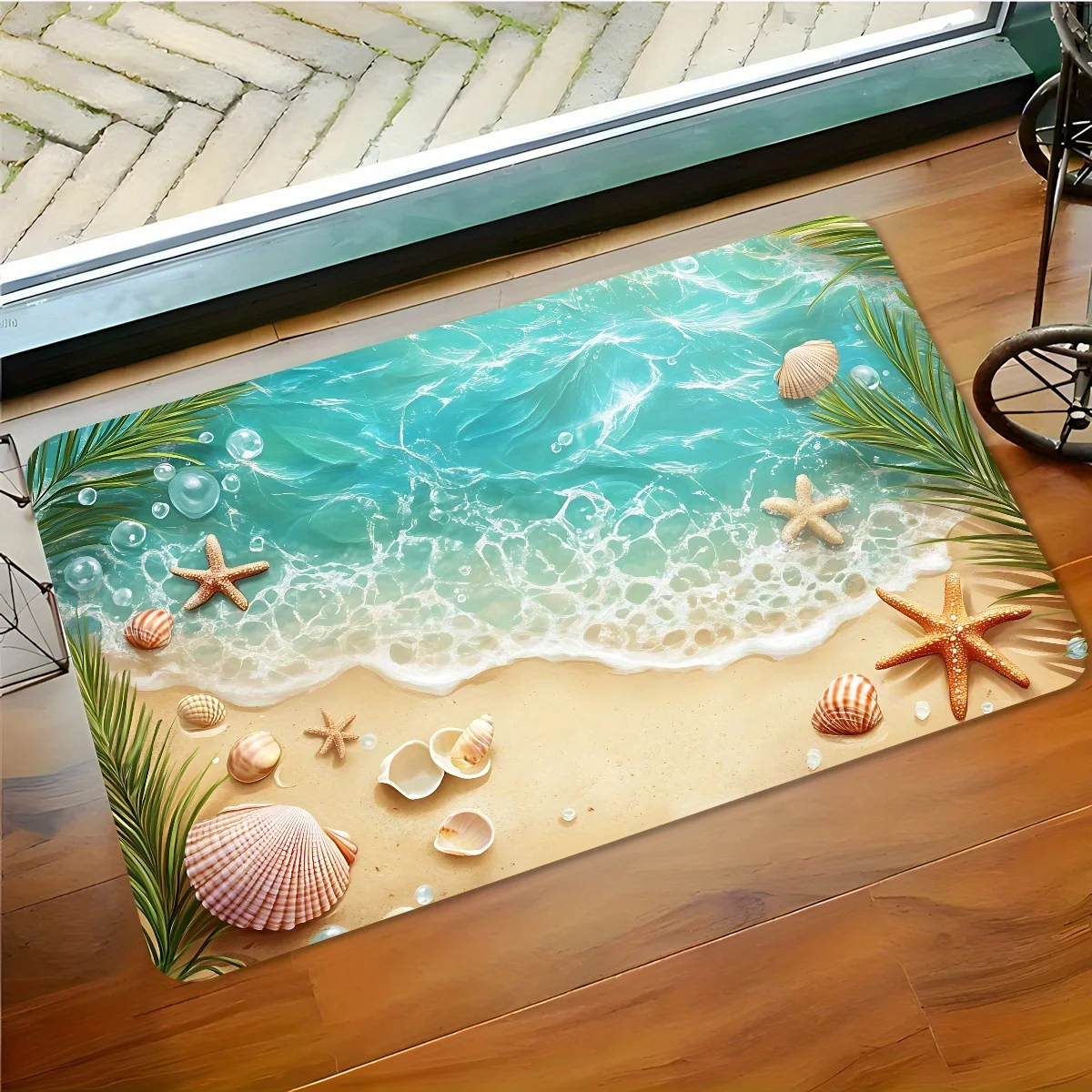 1pc Beach Shell Print Floor Mat, Polyester Fabric, Machine Washable, Suitable for Bedroom and Living Room Decoration
1pc Beach Shell Print Floor Mat, Polyester Fabric, Machine Washable, Suitable for Bedroom and Living Room Decoration