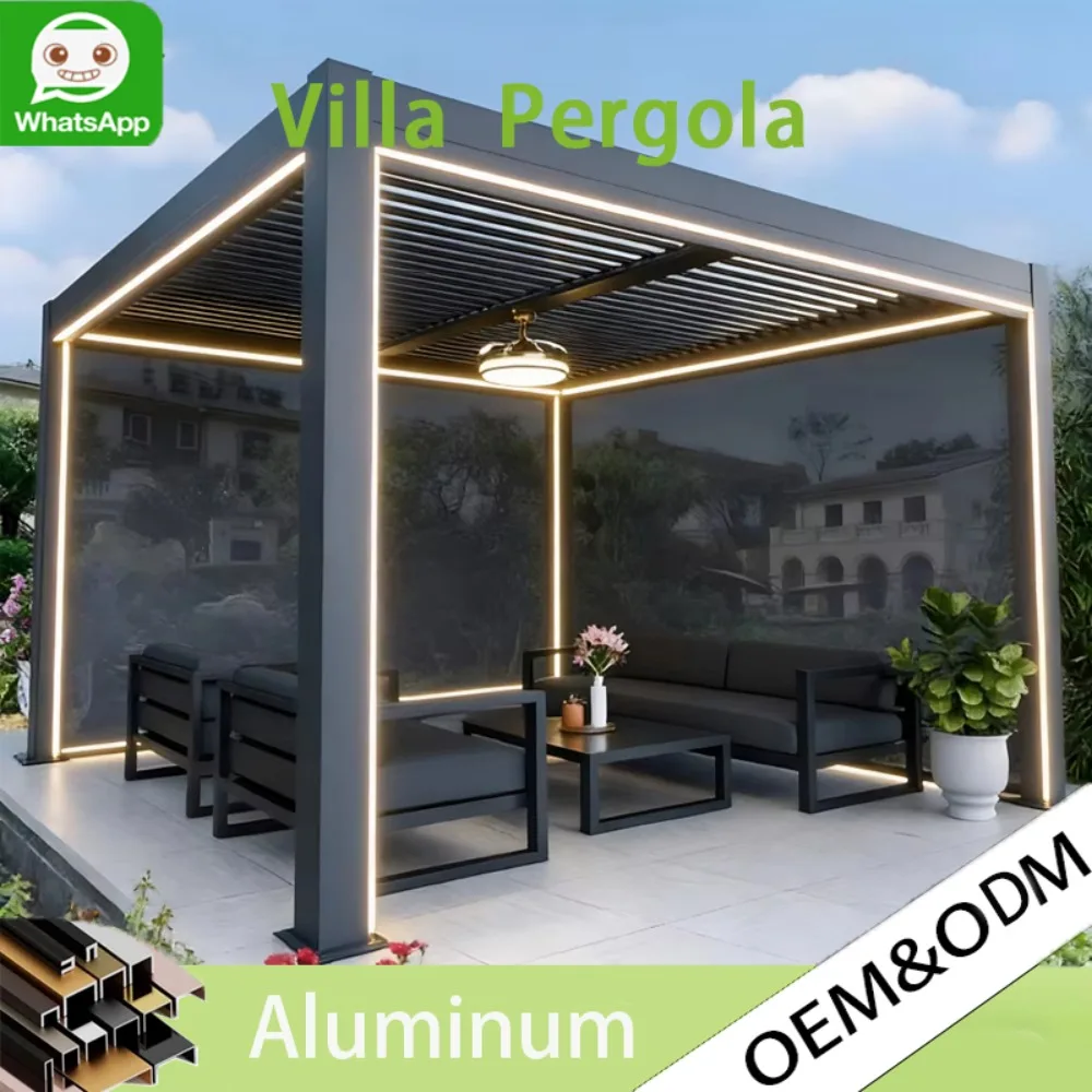 Waterproof Aluminum Gazebo Motorized Louvered Roof, Powder Coated Heavy Duty Pergola Canopy for Patio Garden Backyard
Waterproof Aluminum Gazebo Motorized Louvered Roof, Powder Coated Heavy Duty Pergola Canopy for Patio Garden Backyard