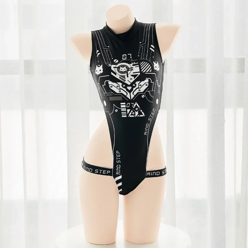 Anime Game Cyber Machinery Women Cosplay Costume Cat Sleeveless Mecha Print Hollow Out Leg Ring Personality Jumpsuits Swimsuit
Anime Game Cyber Machinery Women Cosplay Costume Cat Sleeveless Mecha Print Hollow Out Leg Ring Personality Jumpsuits Swimsuit