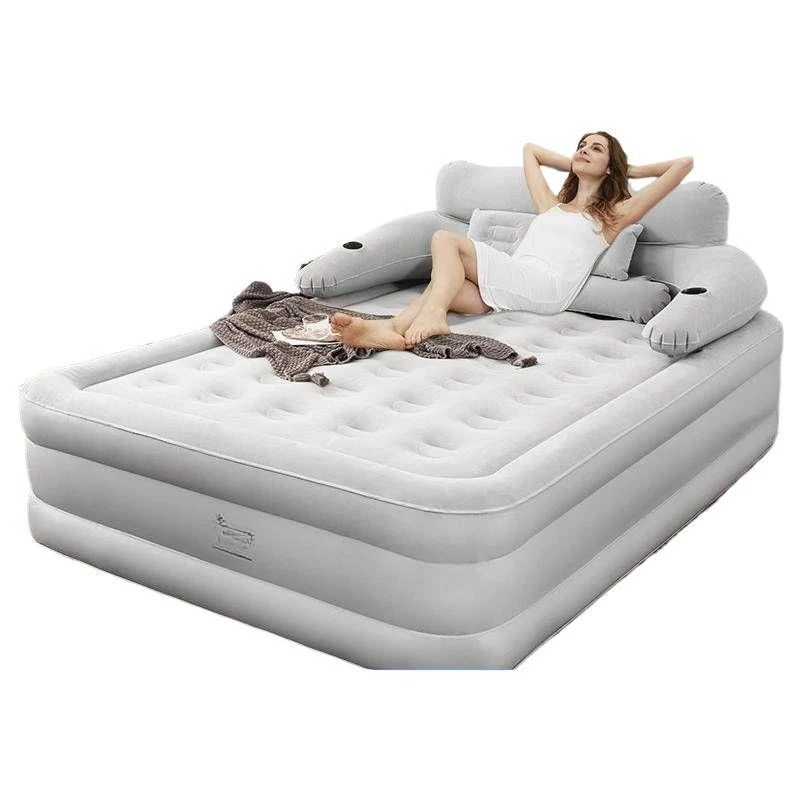 Inflatable mattress double household, air mattress bed single, heightened and thickened backrest bed lunch break folding portabl 
Inflatable mattress double household, air mattress bed single, heightened and thickened backrest bed lunch break folding portabl