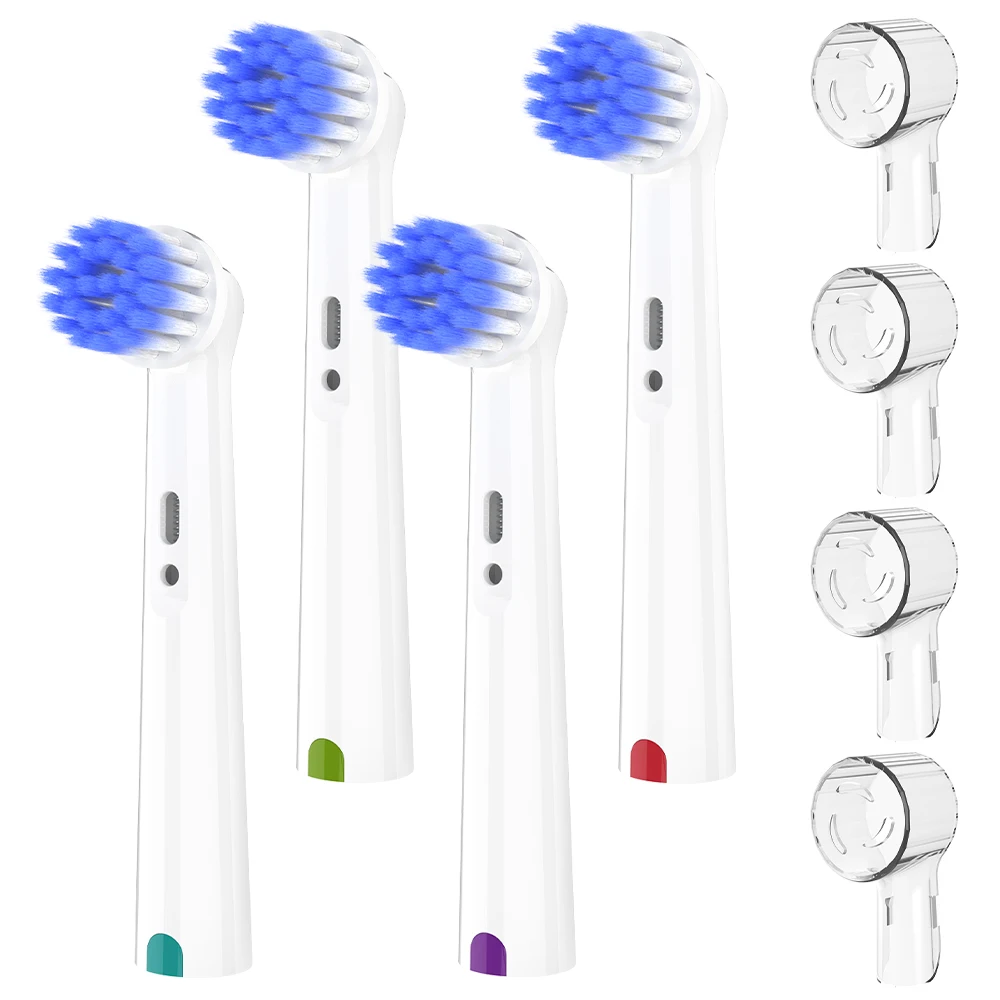 Мягкие сменные насадки для зубных щеток с пылезащитными защитными колпачками, совместимые с электрической зубной щеткой Oral B.
Мягкие сменные насадки для зубных щеток с пылезащитными защитными колпачками, совместимые с электрической зубной щеткой Oral B.