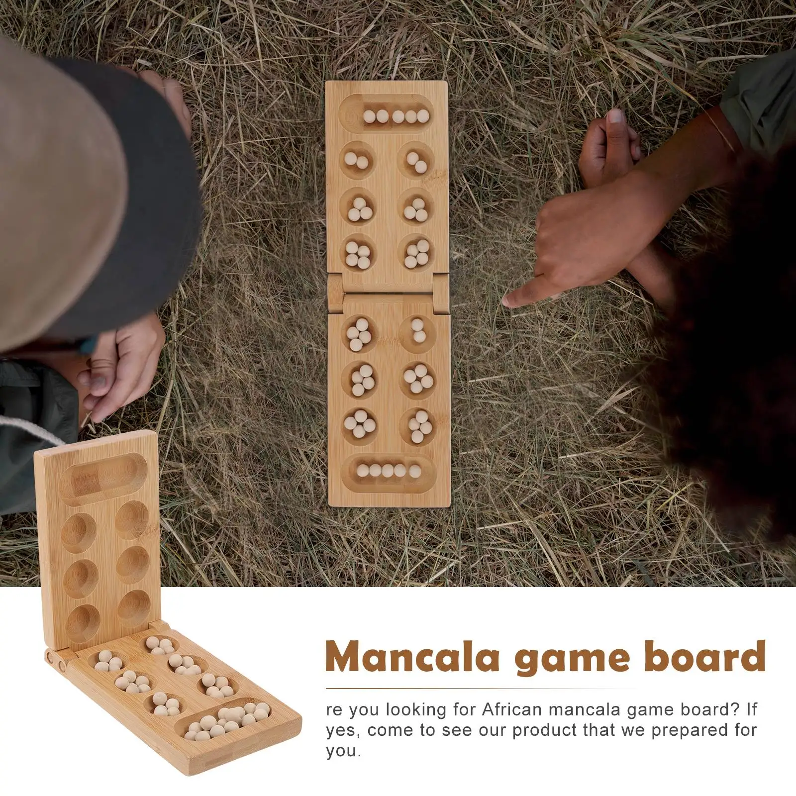 Mancala Board Puzzle Chess Kids Toy Foldable Bamboo Educational Montessori Plaything Strategic Games Family Fun
Mancala Board Puzzle Chess Kids Toy Foldable Bamboo Educational Montessori Plaything Strategic Games Family Fun
