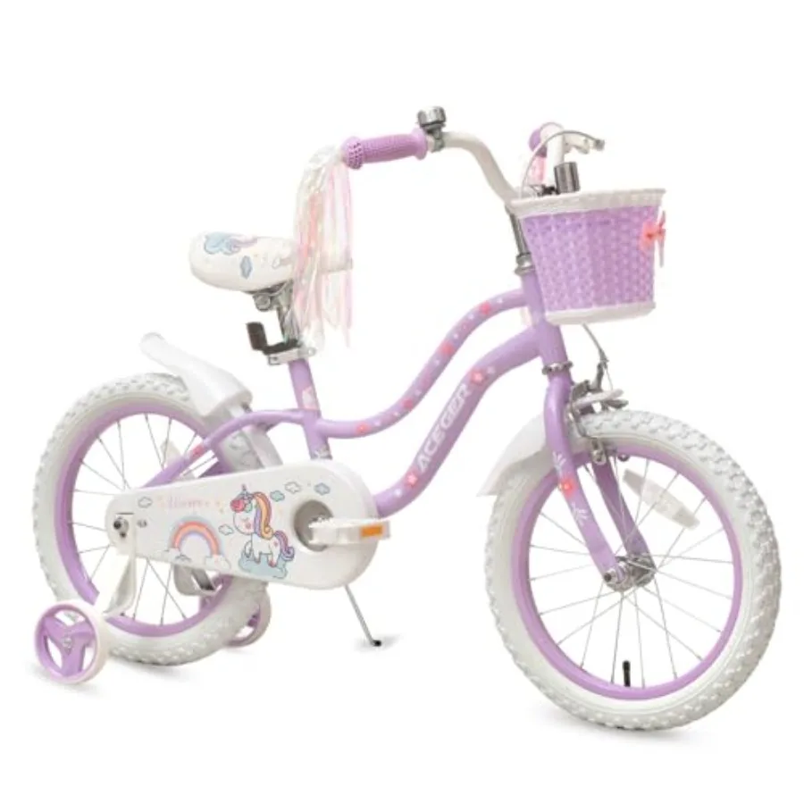 Princess Style Girls Bike with Basket for 2-13 Years Old and Toddlers 12 14 16 18 Inch Bicycle with Training Wheels and Streame
Princess Style Girls Bike with Basket for 2-13 Years Old and Toddlers 12 14 16 18 Inch Bicycle with Training Wheels and Streame