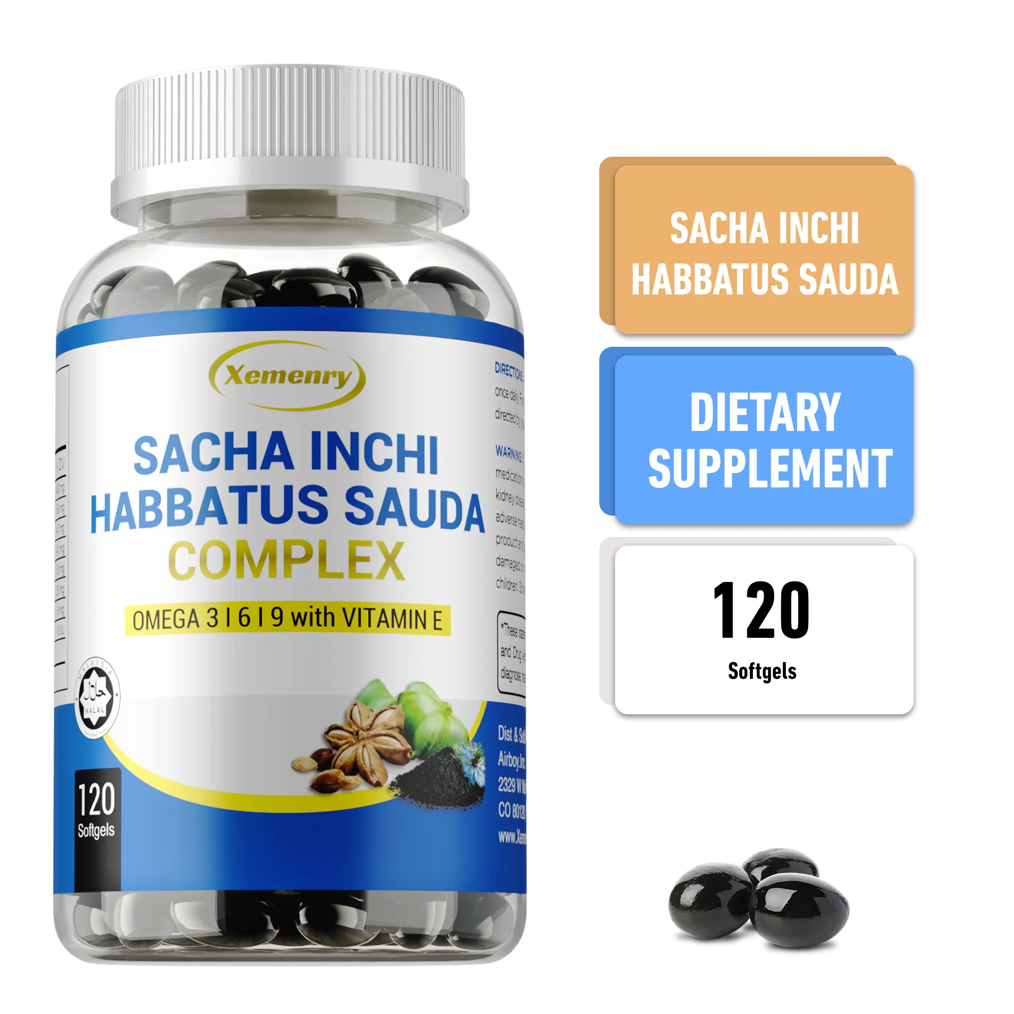 Inca Inchi Seed Oil Complex - Improves Mood and Reduces Anxiety, Supports Brain Health, Antioxidants
Inca Inchi Seed Oil Complex - Improves Mood and Reduces Anxiety, Supports Brain Health, Antioxidants