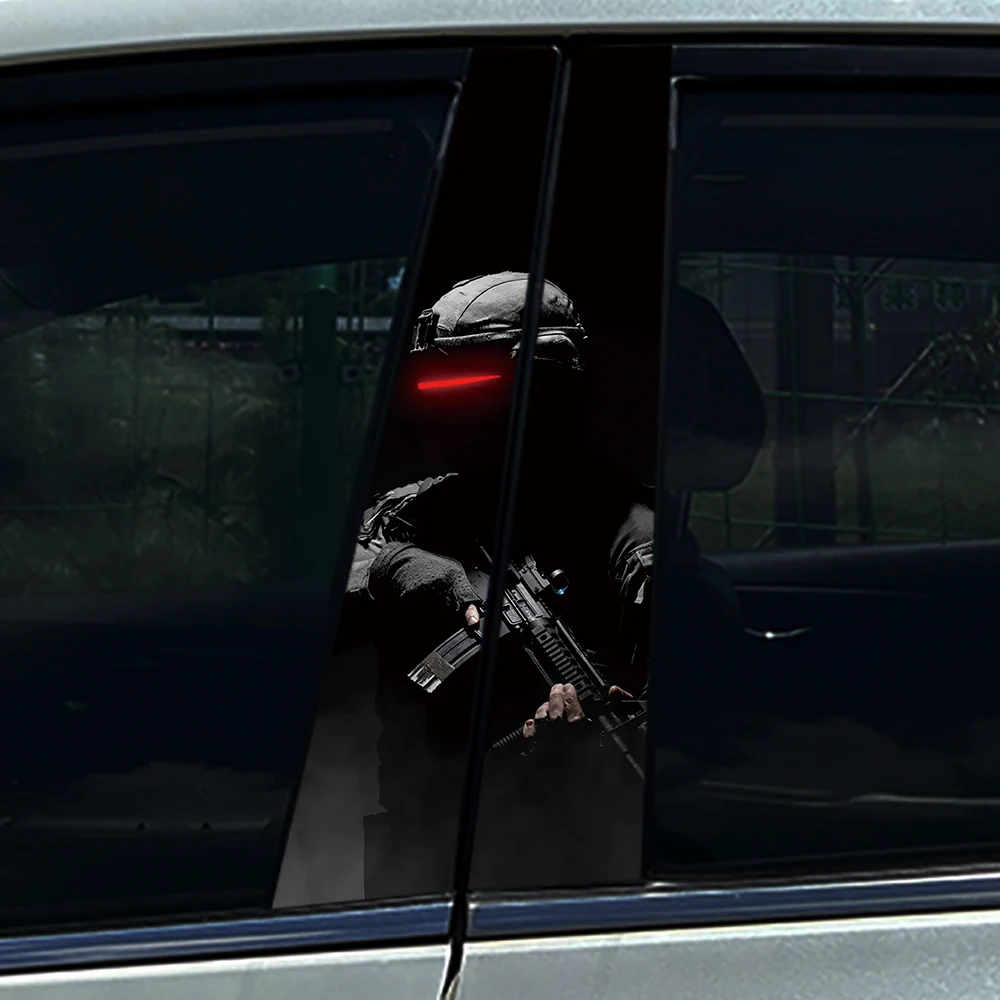 2PCS Tactical Soldier Red Eye Car B Pillar Sticker, Waterproof Military Vinyl Decal, Auto Window Decor Exterior Accessories
2PCS Tactical Soldier Red Eye Car B Pillar Sticker, Waterproof Military Vinyl Decal, Auto Window Decor Exterior Accessories