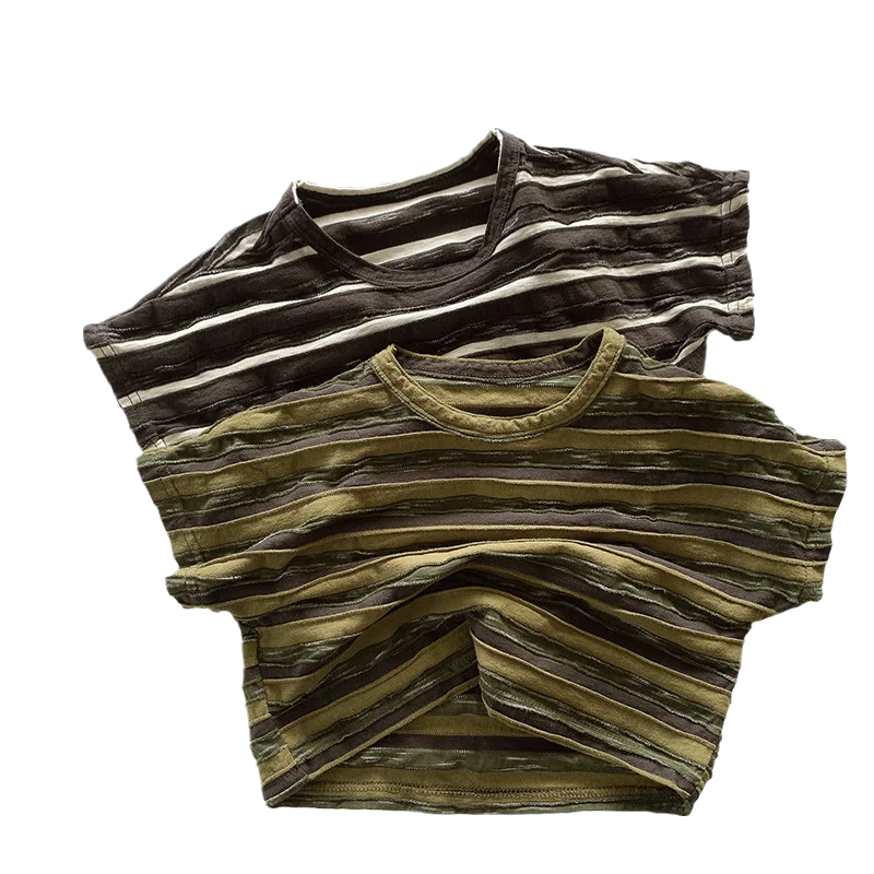 Summer Cotton Boys T Shirts Korean Style Children Striped Loose Tshirt Kids Casual All-match Short Sleeve Tees Tops Baby Clothes
Summer Cotton Boys T Shirts Korean Style Children Striped Loose Tshirt Kids Casual All-match Short Sleeve Tees Tops Baby Clothes